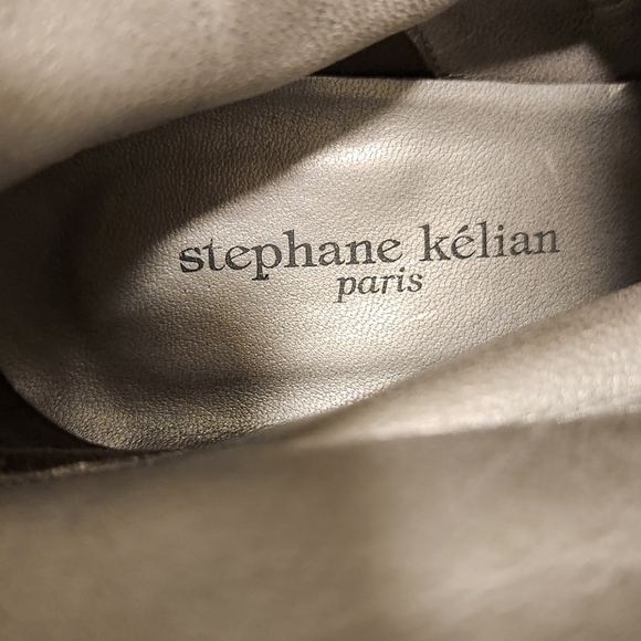 STEPHANE KELIAN PARIS Burgundy Suede Wedge Heeled Booties size 5 - Picture 5 of 10